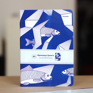 Блокнот с принтом Blue Fish формат А5
