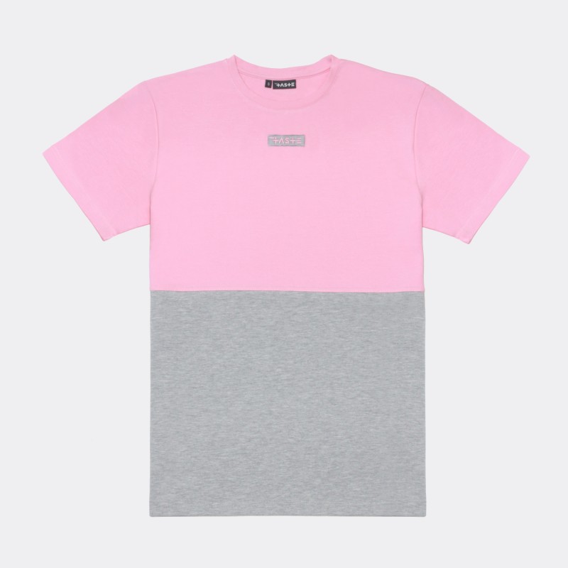 Футболка Two-color block - Pink / Grey