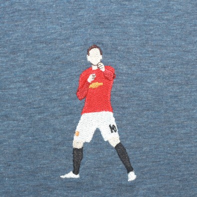 Футболка с вышивкой Rooney | MU сиреневый меланж