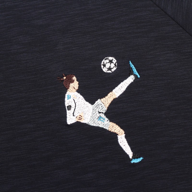 Футболка с вышивкой Bale | Real Madrid темно-синий меланж
