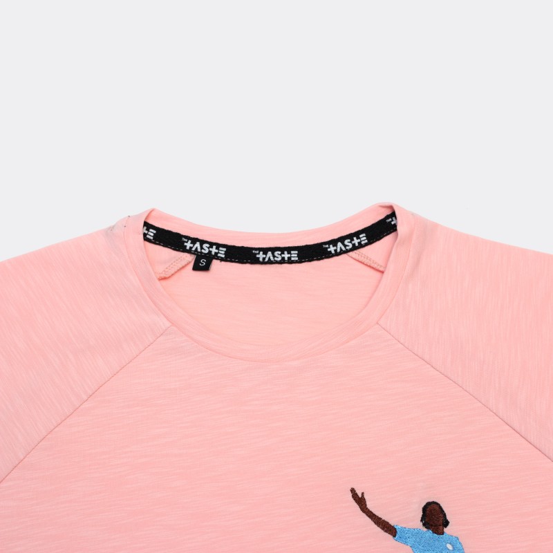 Футболка с вышивкой Drogba | Chelsea розовый меланж
