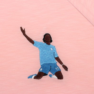 Футболка с вышивкой Drogba | Chelsea розовый меланж