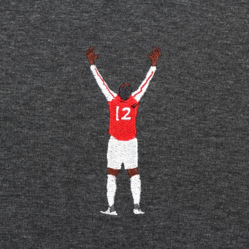 Футболка с вышивкой Henry | Arsenal черный меланж