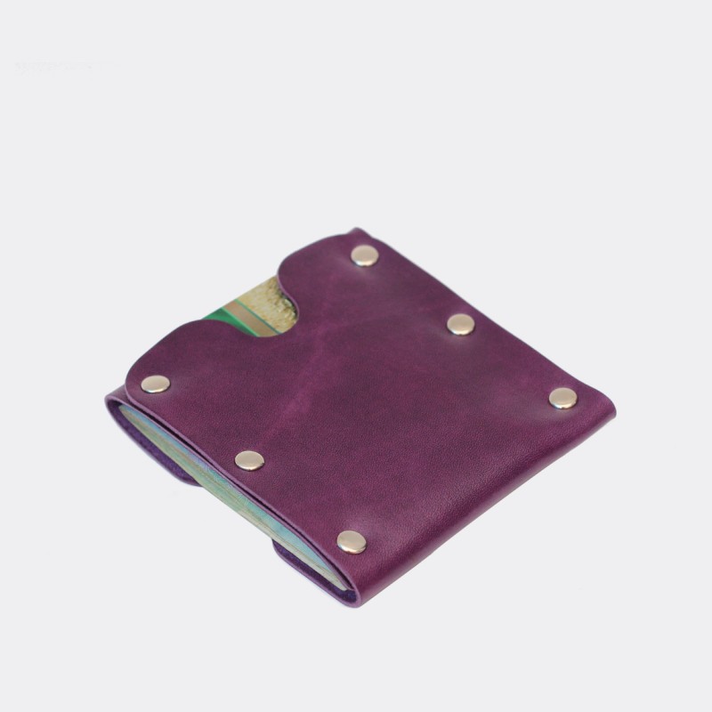 Кожаный кошелек / кардхолдер Dobb (фиолетовый)