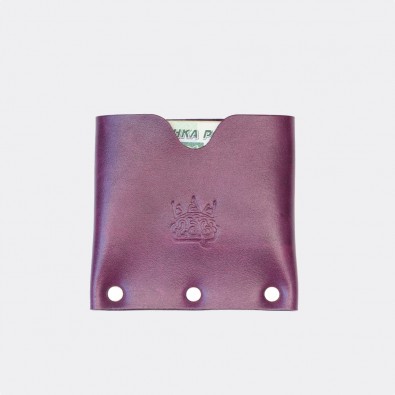 Кожаный кошелек / кардхолдер Dobb (фиолетовый)