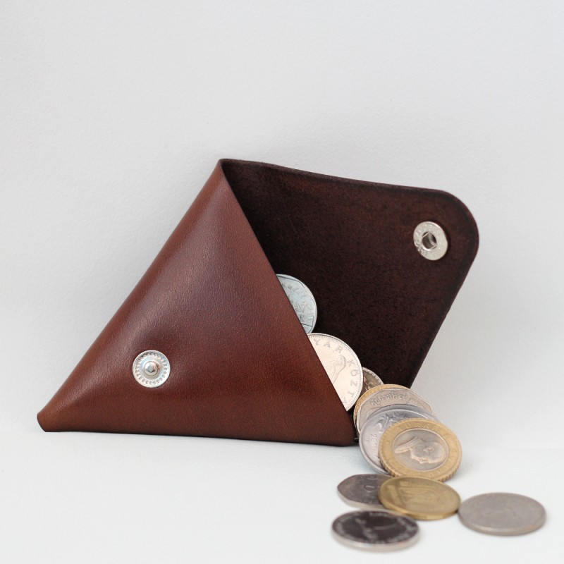 Кожаный кошелек / монетница Dalet (коричневая)