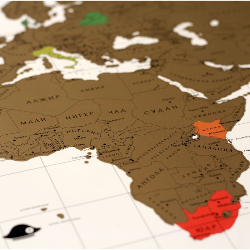 Карта мира со скретч слоем True Map